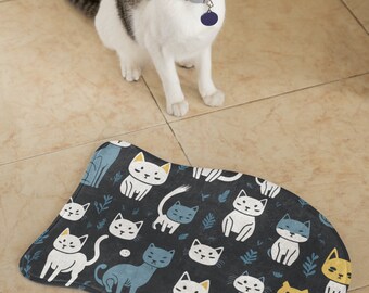 en forme de poisson pour chats | Accessoire imperméable pour l'alimentation des animaux de compagnie, support antidérapant