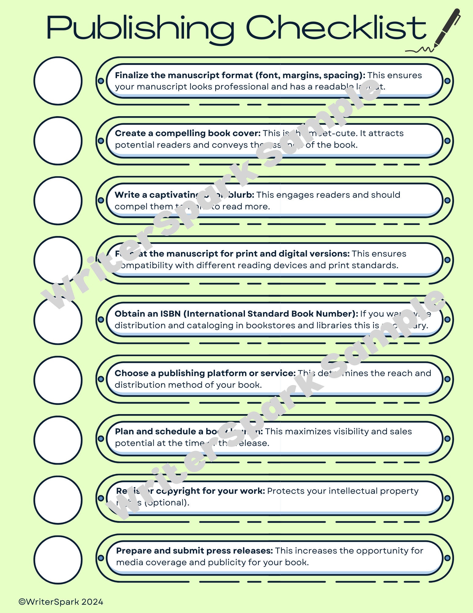 Novel Writing Planner, Writing Progress Tracker, Self-publishing ...