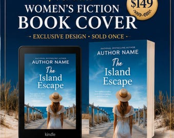 Premade Women's Fiction Book Cover | Beach Read Cover Design | Coastal Fiction Cover | Island Romance eBook Cover | Sold Once