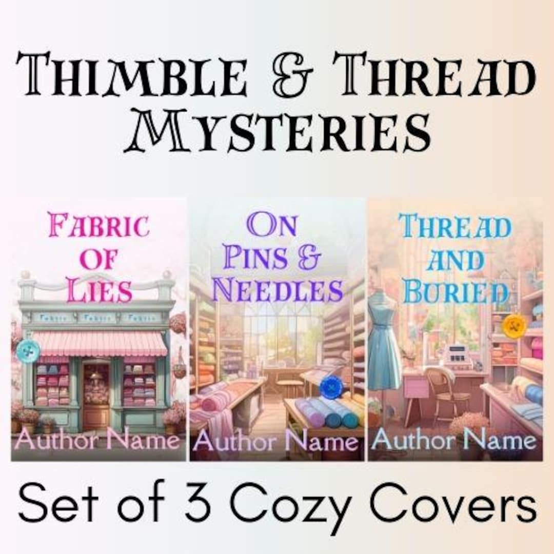 Premade Book Covers, Cozy Mystery Book Covers, Sewing-themed, Ebook ...