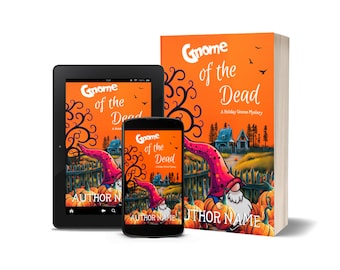 Premade mysterie/gezellig mysterie Halloween Ebook Cover (Gnome Holiday Mystery: Gnome of the Dead) (paranormaal)