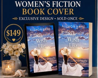 Premade Women's Fiction Book Cover, Beach Read eBook Cover, Coastal Fiction, Summer Romance Cover, Multicultural Book Cover, Indie Cover