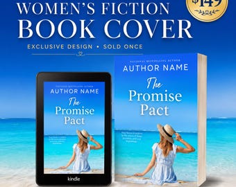 Premade Women's Fiction Book Cover | Beach Read Cover Design | Summer Romance Cover | Vacation Fiction eBook Cover | Sold Once