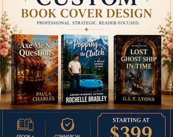 Custom Book Cover for Authors, Ebook, Print Wrap, Indie, Romance, Fantasy, Mystery, Author Publishing, Professional Cover Design