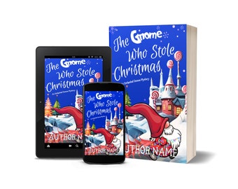 Premade Mystery/Cozy Mystery Christmas Ebook Cover (Enchanted Gnome Mystery: The Gnome Who Stole Christmas) (Paranormal)