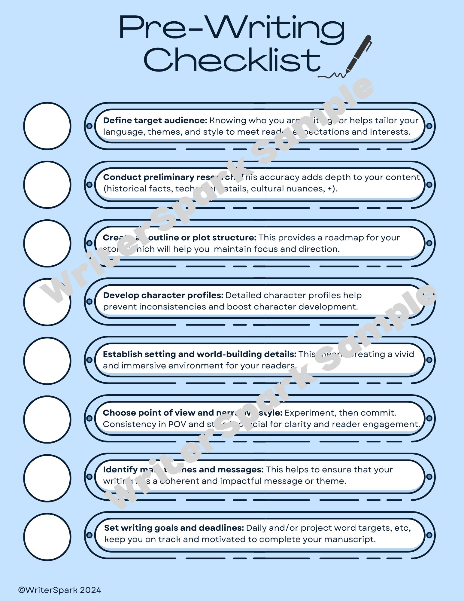Novel Writing Planner, Writing Progress Tracker, Self-publishing ...