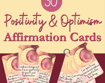 Positive Affirmation Cards | Inspiration Deck | Daily Positivity | Self-Love Affirmation | Motivation Cards | Thought Cards | Wellness Deck