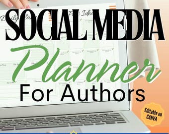 Social Media Planner for Writers | Author Content Ideas | Writing Tips | Hashtag Tracker | Social Media Tracking | How to Become a Writer