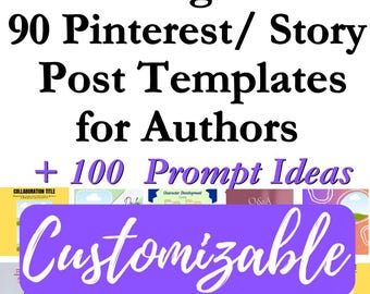 Author Instagram Posts, Pinterest Templates, Instagram Templates, Canva Template, Writers Social Media Posts, Author Social Media Ideas