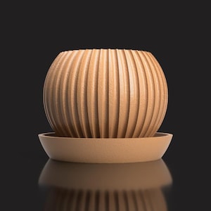 Ribbed Planter .stl File for 3D Printing