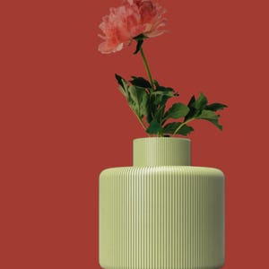 Ribbed Vase .stl file for 3D Printing