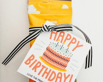 Primary Birthday Tag, printable, LDS Primary birthday tag, Happy Birthday, Gift tag