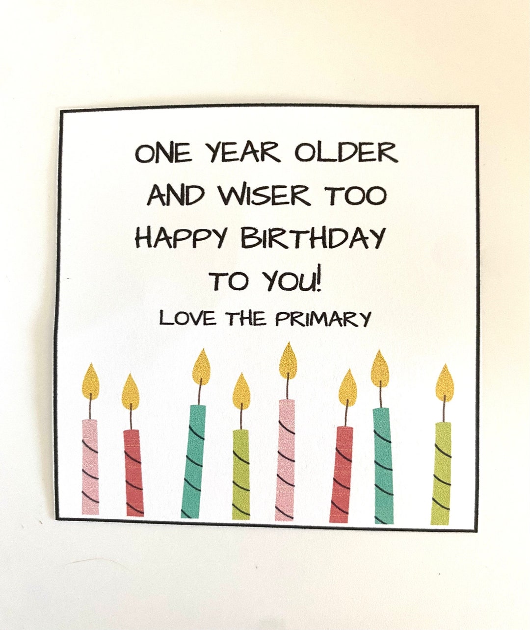LDS Primary Birthday Tag - Etsy