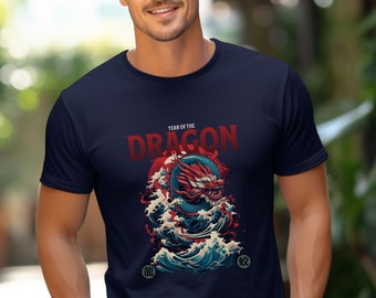 Dragon T-shirt for Boyfriend, Mens Tshirt, 2024 Year of the Dragon Shirt for Men, Perfect Gift Idea For Men