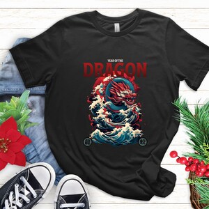 T-shirt dragon pour petit ami, t-shirt pour homme, chemise 2024 année du dragon pour homme, idée cadeau parfaite pour homme image 5