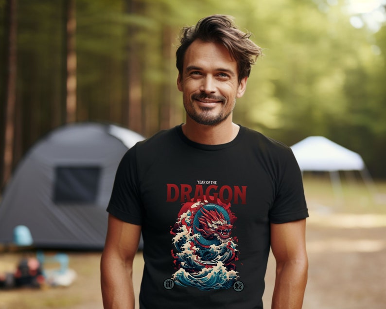 Dragon T-shirt for Boyfriend, Mens Tshirt, 2024 Year of the Dragon Shirt for Men, Perfect Gift Idea For Men image 4