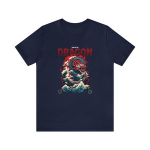 T-shirt dragon pour petit ami, t-shirt pour homme, chemise 2024 année du dragon pour homme, idée cadeau parfaite pour homme Navy