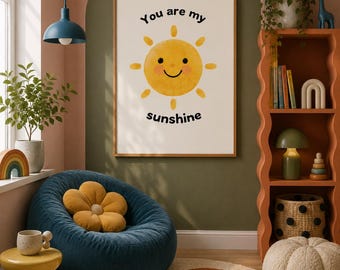 Du bist mein Sonnenschein Kunstdruck | Babyzimmer Dekoration, Sun Print