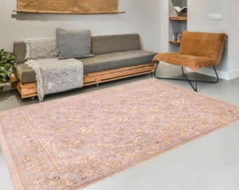 8x11 Area Rug, 8x11 Soft Beige Gray Vintage Rug, Oversize Vintage Rug, Large Area Rug, 8x11 Rug, Aesthetic Handmade Retro, Vintage Rug 8x11