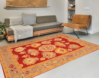 10x14 Area Rug, 10x14 Aesthetic Kilim, 10x14 Red Green Kilim Rug, Oversize Kilim Rug, Large Area Rug, 10x14 Rugs, Wool Handmade Jute Kilim