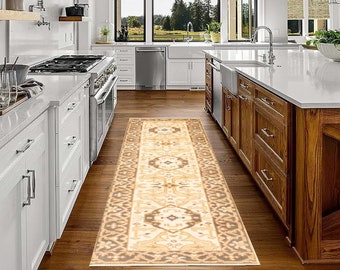 2x9 Oushak Runner, 2x9 Cream Gray Oushak Runner Rug, 2x9 Rugs, Wool Handmade Oushak, Soft Pastel Bohemian, Vintage Runner 2x9, Rug For Hall