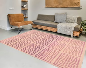 8x10 Rug, 8x10 Modern Kilim, 8x10 Purple Oversize Kilim Rug, Oversize Kilim Rug, Large Area Rug, Handmade Jute Kilim, 8x10 Area Rug, Antique