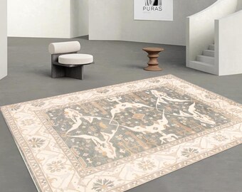 8x10 Soft Vintage Oushak Rug, 8x10 Oversize Oushak Rug, Large Area Rug, 8x10, Handmade Wool Rug Oushak, 8x10 Oushak Rug, Rug For Bedroom