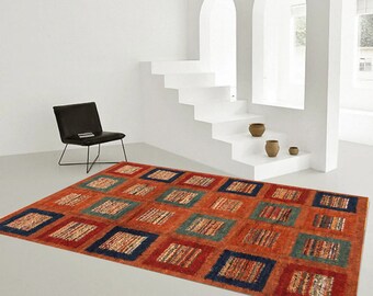 9x13 Shagg Retro Kilim Rug- 9x13 Kilim Rug- 9x13 Oversize Kilim Rug- Large Area Rug- Wool Handmade Aesthetic Kilim- 9x13 Rugs, Anatolian 60s