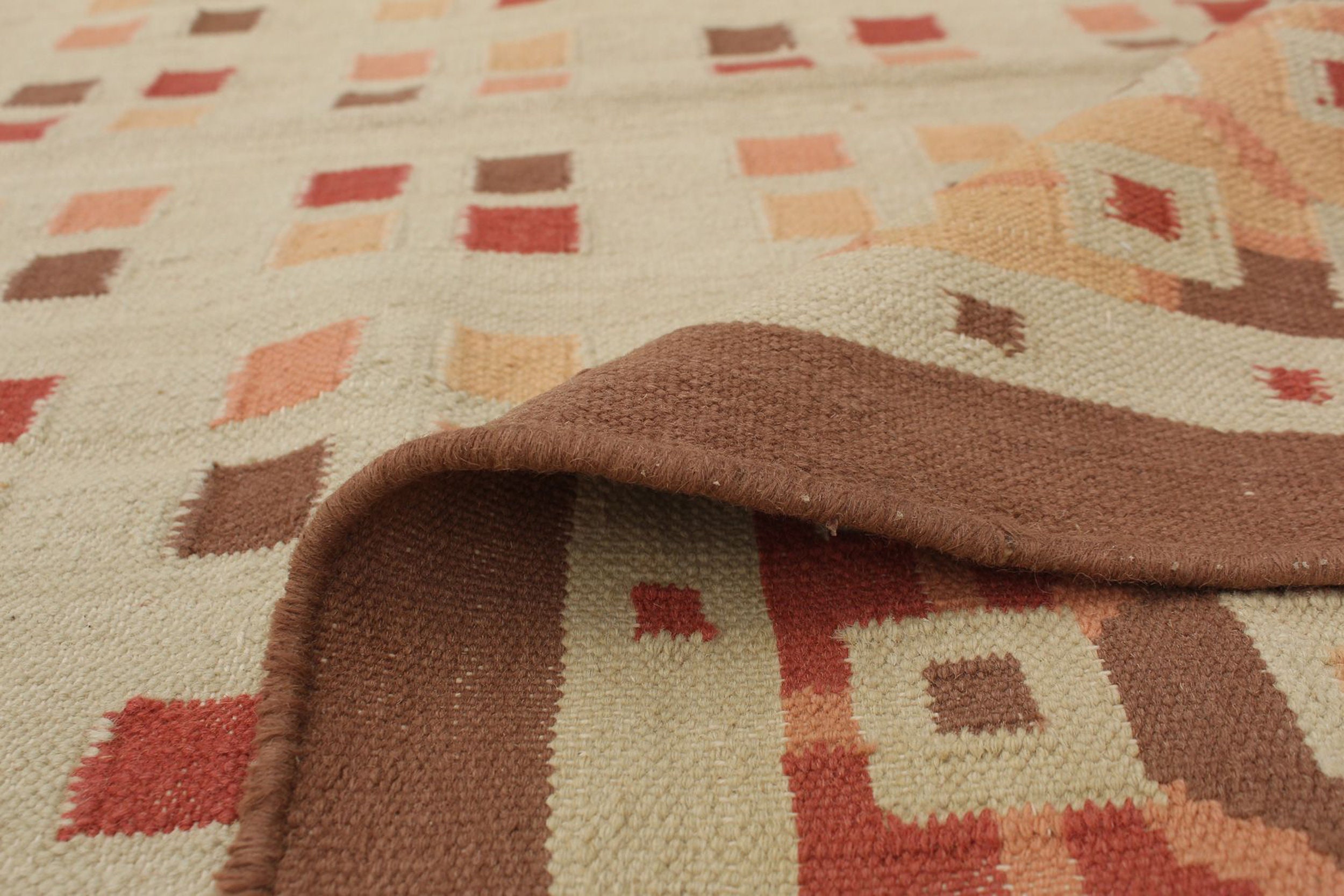 6x9 Area Rug, 6x9 Modern Kilim, 6x9 Brown & Cream Vintage Kilim Rug, 6x9, Kilim Rug 6x9, Turkey