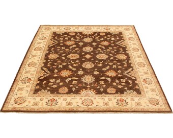 8x10 Dark Brown Vintage Rug, Oversized Vintage Rug, Extra Large Area Rug, 8x10 Rugs, Handmade Wool Rug, Livin Room Rug Bedroom Rugs 8x10