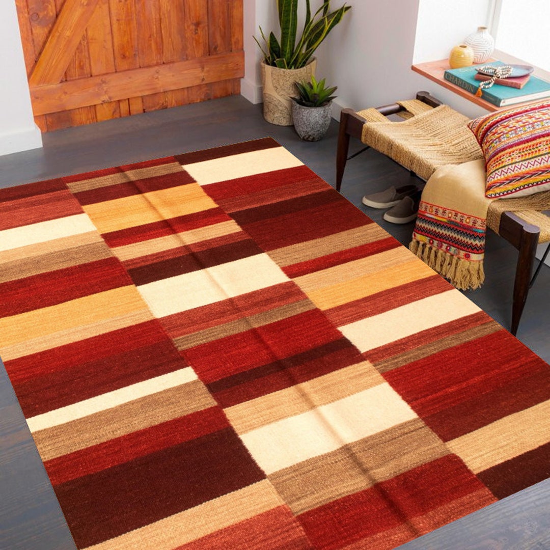 5x7 Area Rug 5x7 Modern Kilim 5x7 TURKEY VINTAGE KILIM Rug Etsy