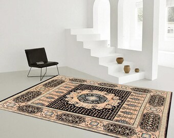 8x10 Rug, 8x10 Vintage Rug, 8x10 Oversize Vintage Rug, Large Area Rug, Handmade Wool Rug, 8x10 Turkish Rug, Living Room Rug Bedroom Rug 64s