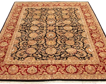 12x15 Area Rug, 12x15 Vintage Rug, 12x15 Green & Red Vintage Rug, Oversize Vintage Rug, Large Area Rug, Handmade Wool Rug, 12x15 Rug, 60s