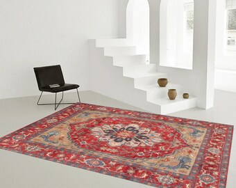 8x10 Oversize Vintage Rug, 8x10 Vintage Rug, Large Area Rug, 8x10 Rug, Handmade Wool Rug, 8x10 Turkish Rug, Home Living, Vintage Rug 8x10