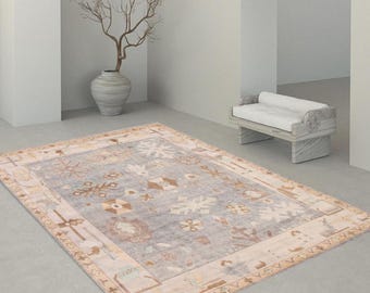 8x10 Area Rug, 8x10 Modern Turkish, Oversize Turkish Rug, Large Area Rug, 8x10, Wool Handmade Oushak, 8x10 Rug, Turkish Rug for 8x10 Room
