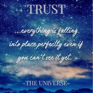 Everything Is Falling Into Place Poster Universe Quote Wall Art Trust the Process Printable – Spiritual Motivational Quote Digital Download