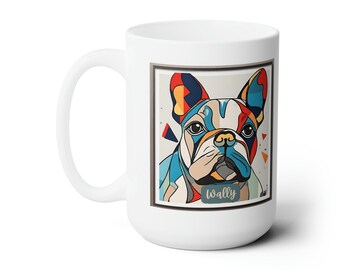 Tazza personalizzata con bulldog francese: arte di Picasso, regalo commemorativo per cani