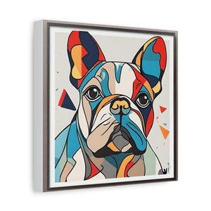 French Bulldog Canvas Print for Frenchie Lovers Wall Decor for Office Wall Print for House Gift for Dog Lovers Gift for Dog Mom Dog Art