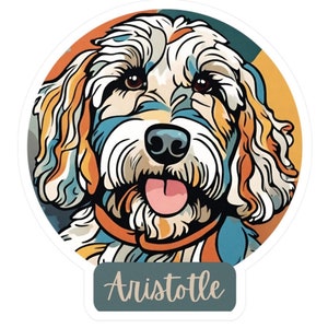 Custom Labradoodle Sticker of Dog Personalized Decal of Lab gift for dog lovers dog mom gift custom sticker personalize laptop bottle sticke