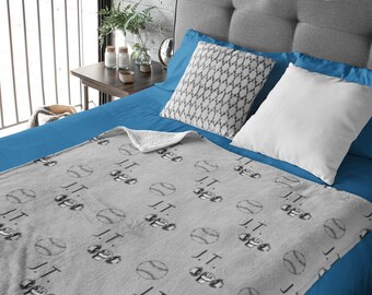Personalized Plush Fleece Blanket: Custom Name & Hobbies