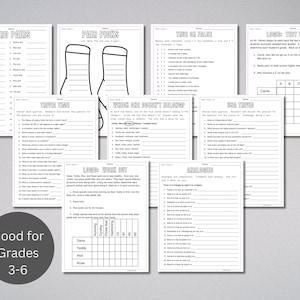 Brain Teasers Word Puzzles Bundle for Grades 3-6 Printable, Thinking Skills, Logic, Analogies, Trivia for Kids,  Word Games, Brain Stretcher