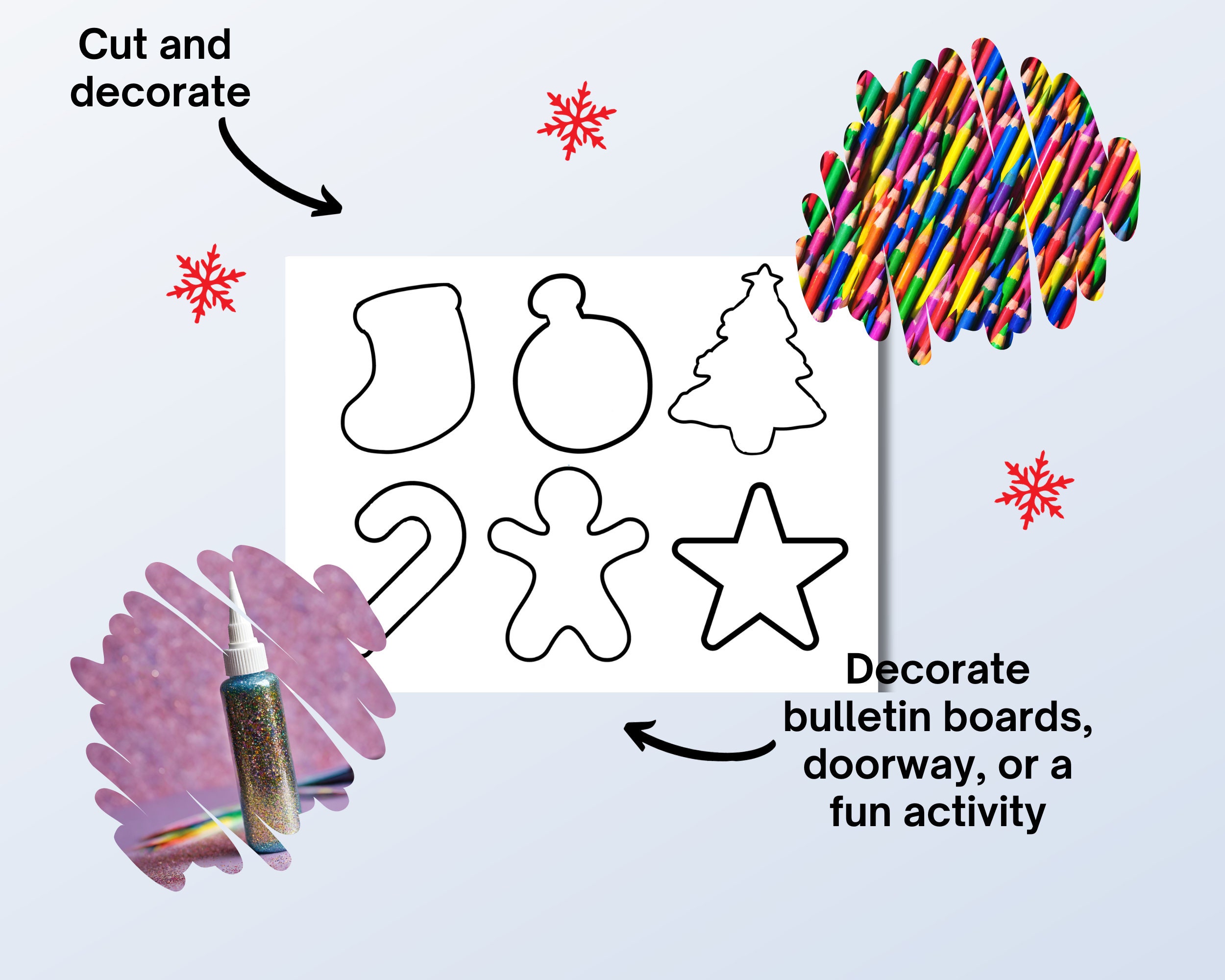 Kid #39 s Christmas Printable Craft Printable Christmas Craft Craftivity