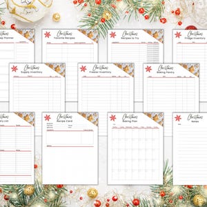 Christmas Baking Planner Bundle Printable, Holiday Baking, Grocery List ...