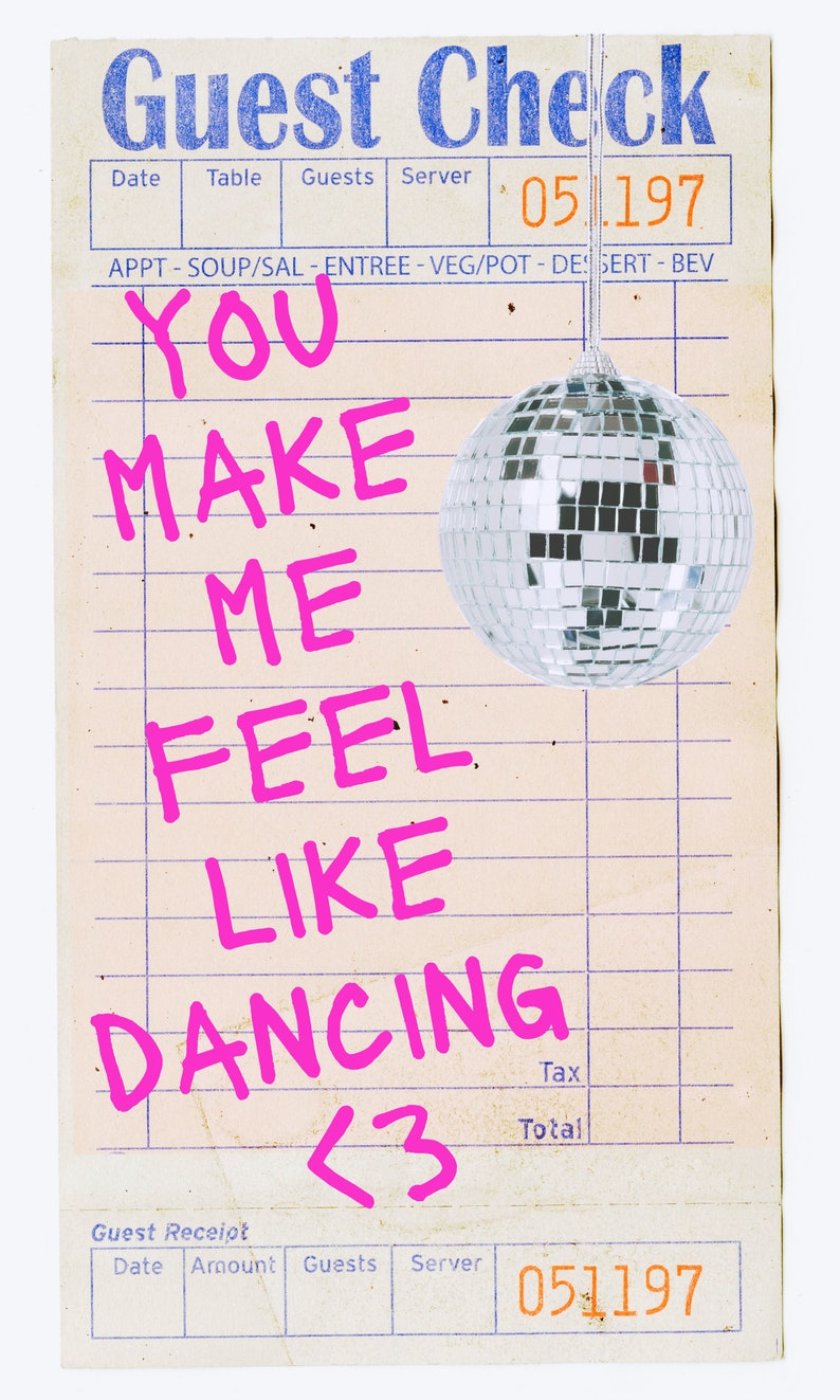 Dancing With You Guest Check Wall Art | Digital Download Poster ...
