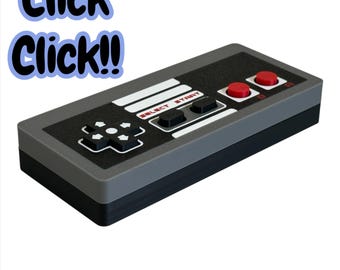 NES Controller Fidget Toy with Clicky Mechanical Switches – 3D Printed Retro Gamer Gift – Desk Fidget – Nostalgic 80s Gaming Controller