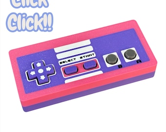 NES Controller Fidget Toy with Clicky Mechanical Switches – 3D Printed Retro Gamer Gift – Desk Fidget – Nostalgic 80s Gaming Controller
