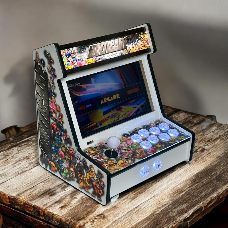 DIY Mini Arcade Cabinet Kit – Flat Pack Plywood Bartop Arcade - Raspberry Pi Compatible - 12.5” Display image 1