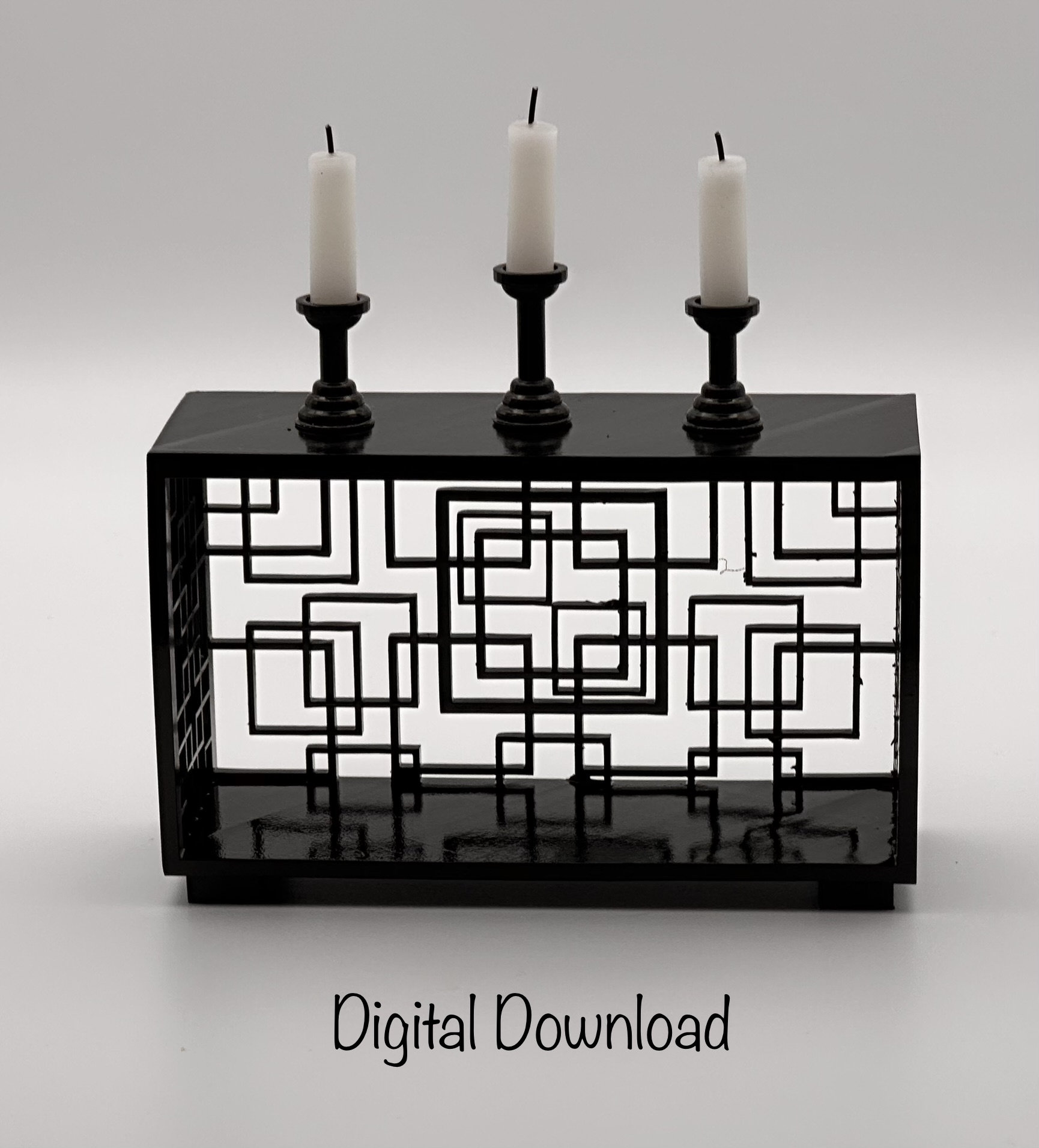 1/12 Scale Miniature Console Table with Squares