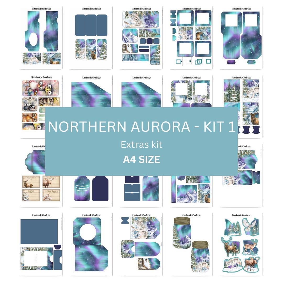 Northern Aurora - Kit 1 Extras Kit Scrapbooking, Ephemera, Journal ...