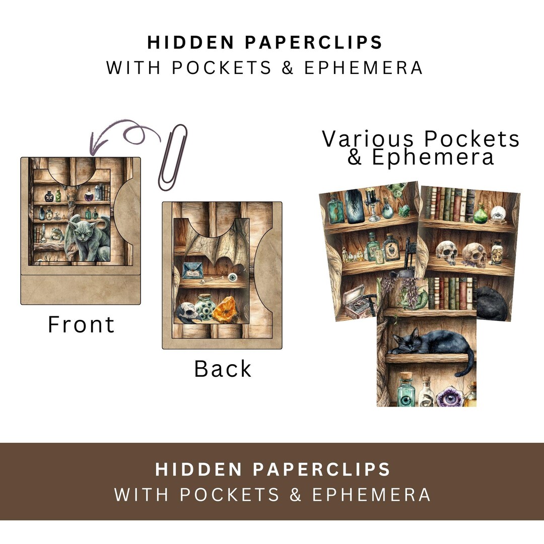 Hidden Paper Clip Kit Cabinet of Secrets Scrapbooking, Ephemera ...